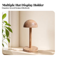 Smooth Wooden Hat display Stand Dome Hat Stand