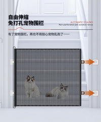 Portable Folding Pet Dog Fence, No-Drill Cat Barrier, Mesh Screen