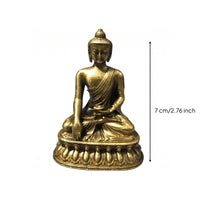 3 Pieces Gold Buddha Figurine Antique Finish Home Decor Long-Lasting for Car
