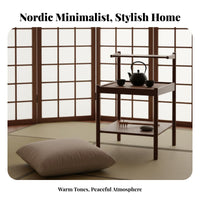 Rattan Nightstand Sturdy Wood Frame 3-Tier Rattan Nightstand Space-Saving Sturdy Build for Renters