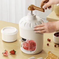 Shaved Ice Machine with Ice Mold Food-Grade Slushy Maker Stainless Steel