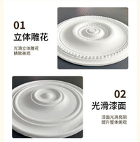 法式灯盘pu线条水波纹石膏灯盘欧式吊灯灯池装饰美式吊顶石膏圆盘