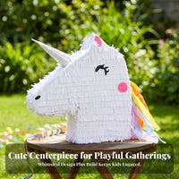 Birthday Candy Container with Hanging | Easy to Fill, Layered Fringed Paper, Hanging candy container
