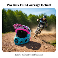 Shock Absorbing Downhill Mountain Bike Helmet Lightweight Design Young BMX Helmet Multi-Layer Protection Sports Safety Gear Removable and Washable Liner for Pump Track