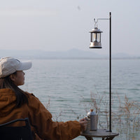 Lightweight Camping Light Stand with Clamp Adjustable Camp Lantern Pole Compact Camp Lantern Stand Rust-Resistant for Fishing