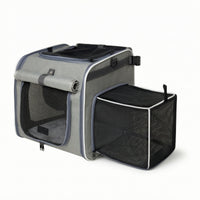 Breathable Expandable Pet Carrier Backpack Soft-Sided Cat Carrier Backpack Portable Comfortable for Small Dogs, Travel, Cycling