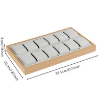Watch Tray with 12 Slots Elegant Watch Display Tray Soft for Showcase, Retailers