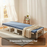 Foldable Design Office Rest Bed Space Saving Single Folding Bed Easy Storage Portable Folding Cot Installation-No-Assembly for Caregivers, Hospital, Camping