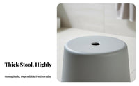 Thickened Sturdy Round Stackable Seat Strong Load-Bearing Low Stool Portable Footrest Stable Base for Children, Adults, Parents, Bathroom, Entryway, Living Room, Bedroom