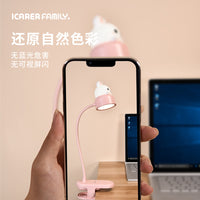 新款创意卡通萌宠usb充电小夜灯台灯可爱学习桌面氛围伴睡夹子灯