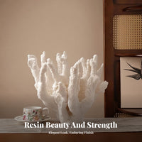Coastal Style Coral Sculpture Branching Design Resin Coral Sculpture