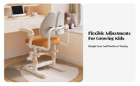 Ergonomic Design Adjustable Posture Chair Split spinerest children's Furniture Lockable casters Task Seat Flip-up Armrests for Students, Kids (growth years 4-12), Parents, Writing, schoolwork, Home Study, Bedroom