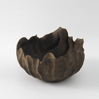 Ceramic Vase with Lace Edge in Wabi-Sabi Style