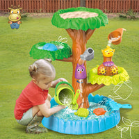 Children's Outdoor Sand and Water Play Table with Four-Tier Pool, Garden Beach Set