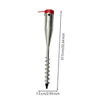 Patio Umbrella Anchor Rust-Resistant Spiral Ground Anchor Sturdy Umbrella Base with Installation Rod for Backyard