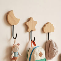 Adhesive Hook for Home, No-Drill Wall Hook for Bathroom Kitchen, Cute Cartoon Bamboo Wall Hook, Customizable Engraving