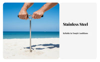 Stainless Steel Beach Anchor Helical Sand Anchor Kayak Ground Rod Rustproof Watercraft Anchoring Device