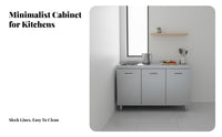 Stainless Steel Kitchen Cabinet Storage Unit Food Grade Material Sink Base Cabinet Large Capacity Seamless Construction Suitable for Renters Utility Room Pantry
