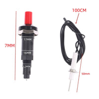 Piezo Ignition Assembly Red Cap Wired Ignition Component Threaded Mount