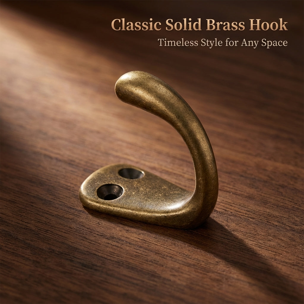 Cabinet and Bedroom Hat Hook Made of Solid Brass for Every Homeowner, New Chinese Style Single with CNC Machined Accuracy