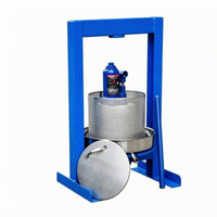 Fruit Wine Press Removable Lid Hydraulic Stainless Steel Press Blue Metal Frame