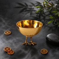 New Chinese Design Chicken Foot Bowl Modern Light Luxury Copper Fruit Bowl Tableware for Coffee Table