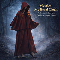 Hooded Cloak Maxi Cape, Fancy Dress Costume Halloween, Hooded Cloak Maxi Polyester, Fancy Dress Cost - Image 9