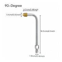 1/4 Inch Quick Connect Angled Pressure Washer Lance Easy Installation Curved Spray Nozzle Wand Stainless Steel Construction for Car Washing