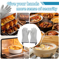 Thickened Non-Slip Waterproof Silicone Oven Mitts for Baking