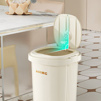 New Covered Deodorizing Trash Can for Home, Bathroom, Living Room, Movable Wastebasket