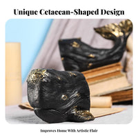 Creative Design Marine Mammal Bookend Handmade Split Marine Mammal Book Holder Vintage Design for Home Decorators, Students, Study Room