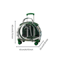 Pet Carrier with Wheels Hard Shell Cat Carrier with Wheels Ventilated for Cats, Small Dogs