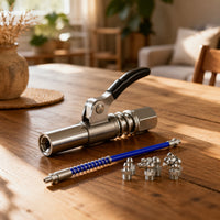 Quick-Release Locking Grease Coupler Heavy-Duty Locking Grease Coupler for Mechanics, Technicians