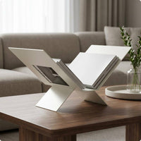 Hollow Book Stand Minimalist Metal Book Stand V-Shaped for Gift