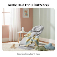 Foldable Design Baby Bouncer Adjustable Recline Convertible Bouncer and Rocker Soothing Rocking Motion Infant Seat Year-Round Material for Infants, Newborns, Parents, Rest Period Time, Travel, Playtime, Living Room