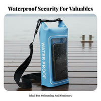 2-in-1 Design Waterproof Phone Pouch Screen-Responsive Screen Friendly PVC Swimming Bag Detachable Shoulder Strap for Beachgoers, Beach