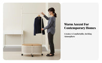 Rolling Clothes Rack Freestanding Garment Stand Multi-Functional for Dorm Room