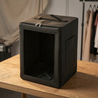 Soft-Sided Cosplay Storage Box with Window Safeguarding Hairpiece Head Case Transparent Hairpiece Case with Handle Long-Lasting for Conventions