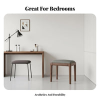 hinged-lid Vanity with Mirror Space-Saving Makeup Desk triple-purpose Design for Dorm Room