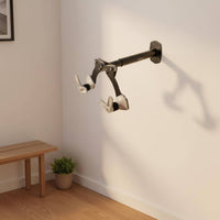 Foldable Bike Hook Rack Telescopic Arm Wall-Mounted Bike Rack Cushioning Pads