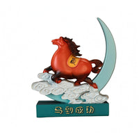 Running Horse Figurine Freestanding Desk Horse Statue Success Symbol Home Decor for Office
