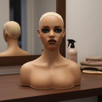 Shoulder Mannequin Bust Stable Base Realistic Head Bust for Photo Photography