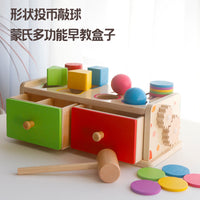 Montessori Early Learning Color Sorting Coin Box Shape Matching Blocks Educational Toy for Toddlers