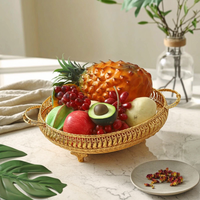Oval Serving Tray Embossed Oval Serving Platter Large for Living Room, Hosts
