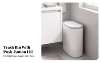 Hinged Wall-Mounted Trash Can | Space-Saving Design, Sealed Odor-Blocking Cover, Hanging Trash Can with Lid, for Toilet