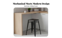Backless Metal Stool Industrial Aesthetic Bar Chair Multiple Colors Available