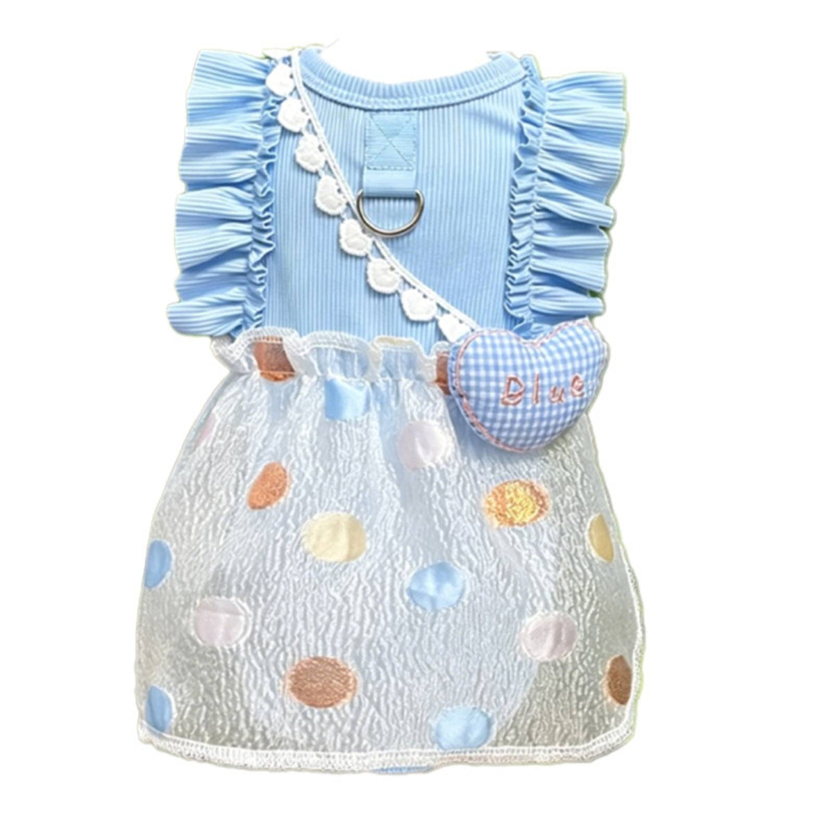 Bubble Skirt Pet Dress Breathable Dog Dress D-Loop
