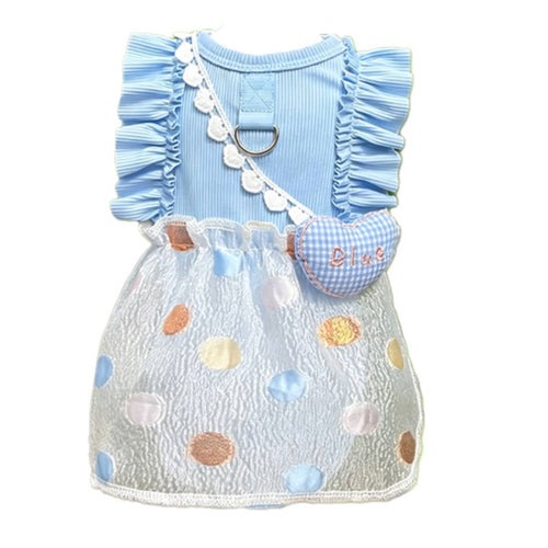 Bubble Skirt Pet Dress Breathable Dog Dress D-Loop