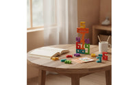 Colorful Number Blocks with Challenge Cards Educational Wooden Puzzle Learning Number Puzzle Preschool for Kindergarten