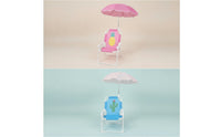 Outdoor Chair with Sun Shade Foldable Chair with Umbrella Portable Furniture Folding for Children, Toddlers, Beach, Patio, Garden